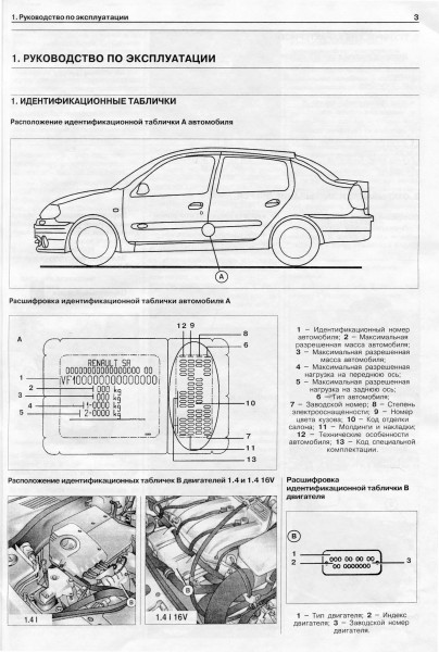 Renault ClioII/Symbol ��� � 98 ���������� �1,2/1,4/1,6/�1,5/1,9� (��) | ����� �� ����